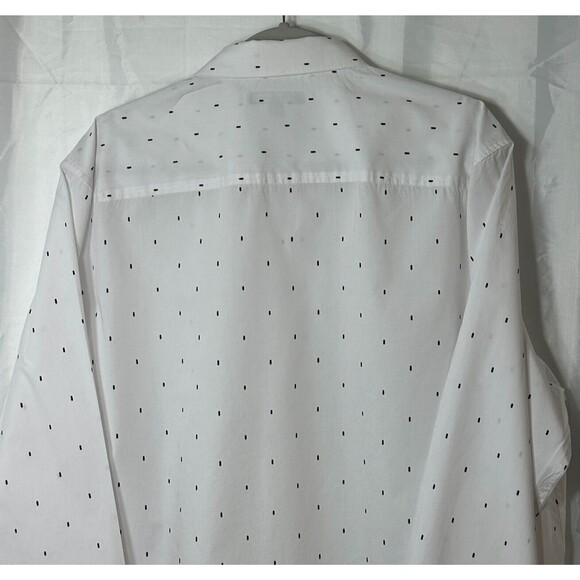 INC International Concepts Shirt Men’s XXL White/Black Print Button Up Cotton - Picture 4 of 12